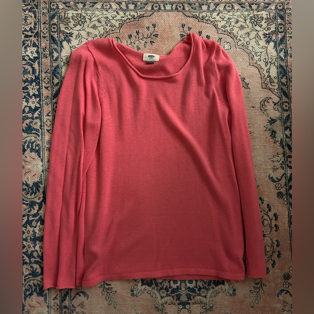 Old Navy Pink Long Sleeve Sweater, Size Medium